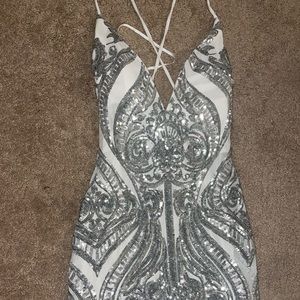 Silver sequence dress